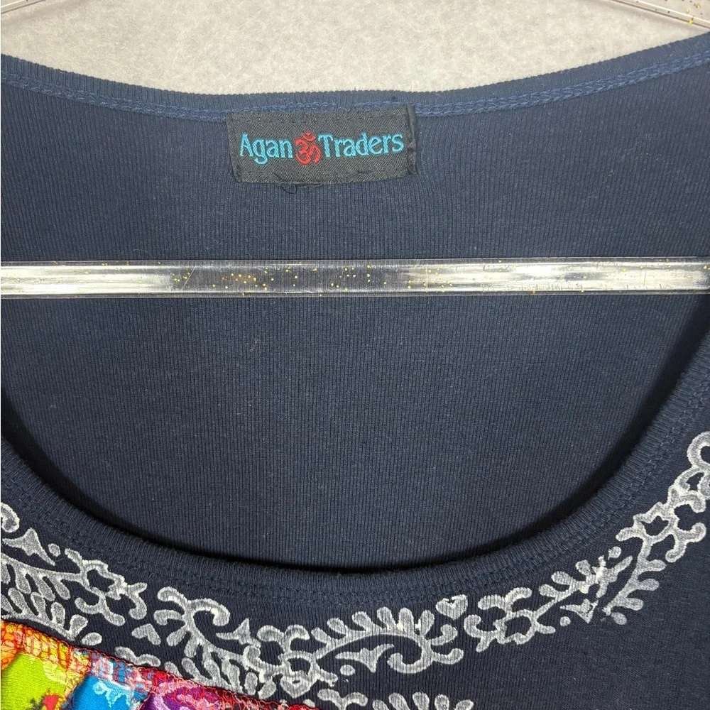 Agan Traders Navy Blue Unique Top - Picture 3 of 3